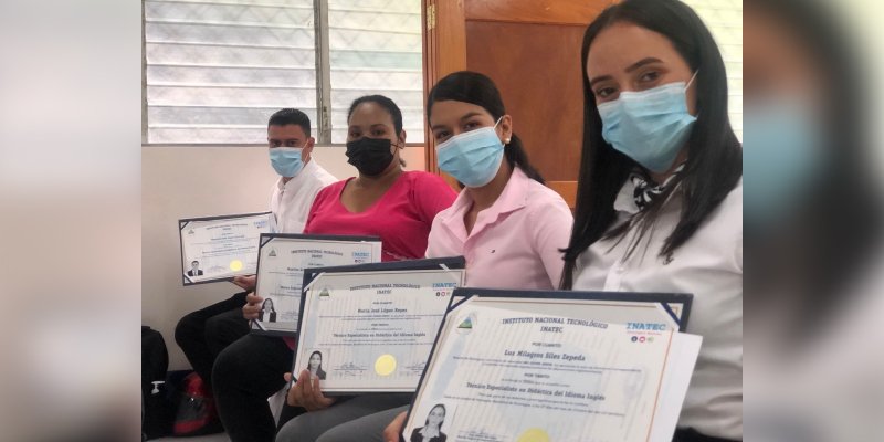 Profesores de Nueva Segovia se gradúan de Técnicos Especialistas de Didácticas del Idioma Ingles