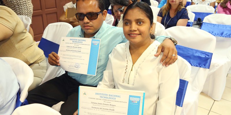 INATEC certifica a 95 personas con discapacidad sensorial