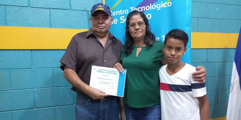 Promocionan a protagonistas de cursos en San Juan de Río Coco, Madriz