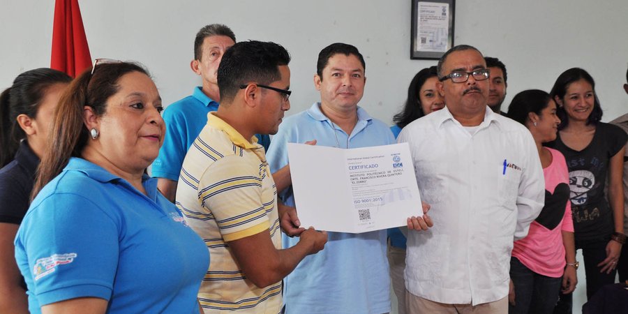 Tecnológico Francisco Rivera “El Zorro” de Estelí presenta certificado de la norma ISO 9001:2015