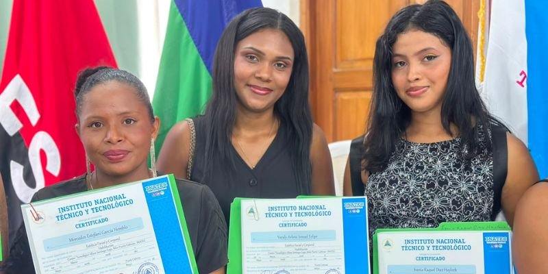 Más de 120 protagonistas reciben certificados en cursos libres y tecnológicos en Puerto Cabezas