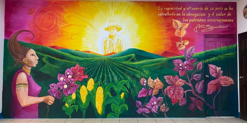 Un mural que cuenta historia e identidad “Cumpliendo el Sueño de Sandino”