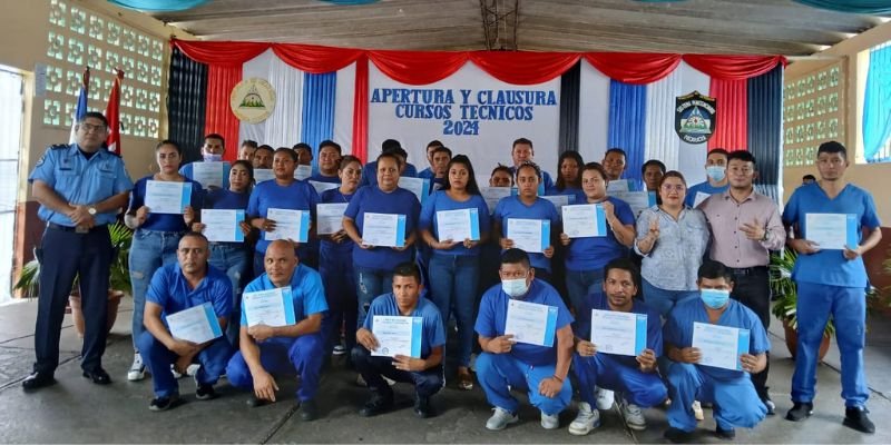 Tecnológico Nacional entrega 116 certificados a privados de libertad en Matagalpa